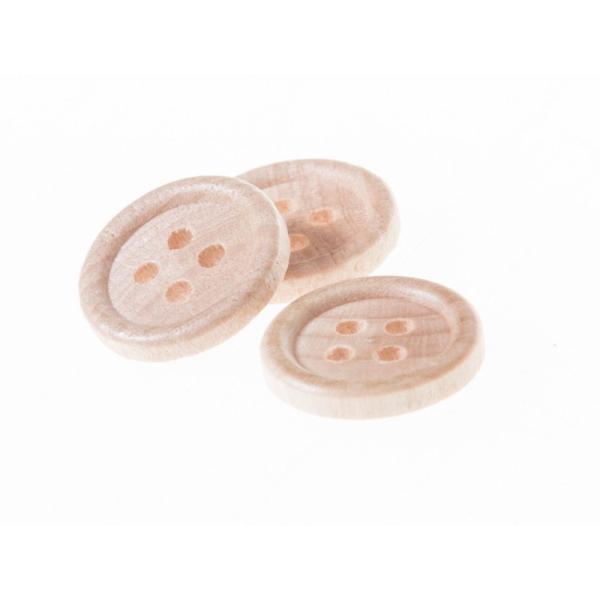 ファッション 4つ穴 ウッドボタン ボタン 3枚入り コート カバン 釦付け替え お裁縫 手芸など#...