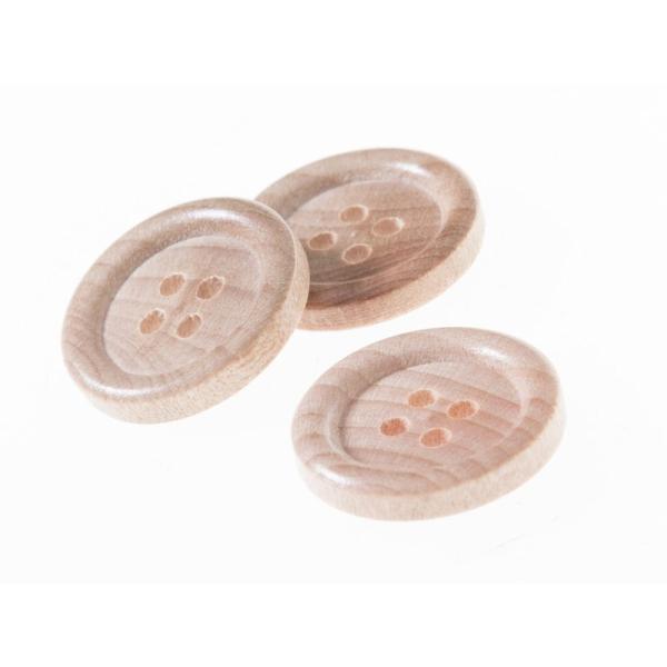 ファッション 4つ穴 ウッドボタン ボタン 3枚入り コート カバン 釦付け替え お裁縫 手芸など#...