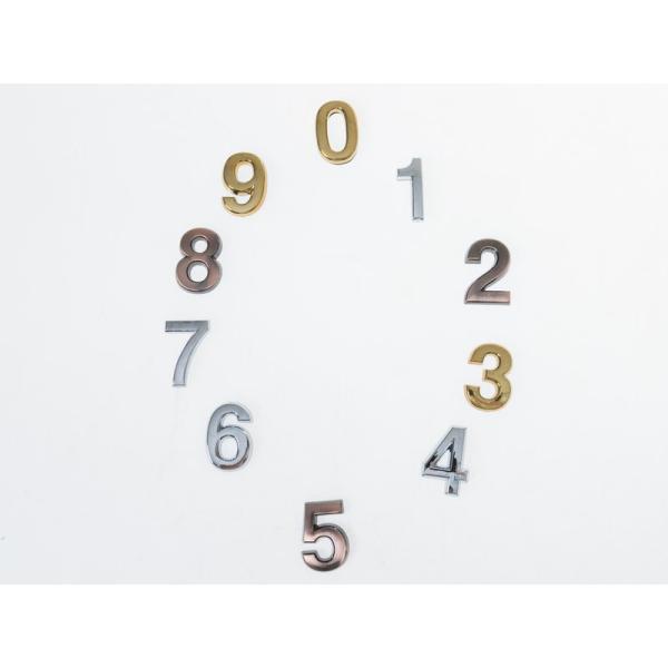 3.5CM 数字 ナンバー エンブレム ステッカー シール シルバー#2