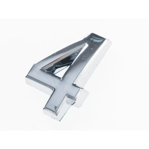 3.5CM 数字 ナンバー エンブレム ステッカー シール シルバー#4