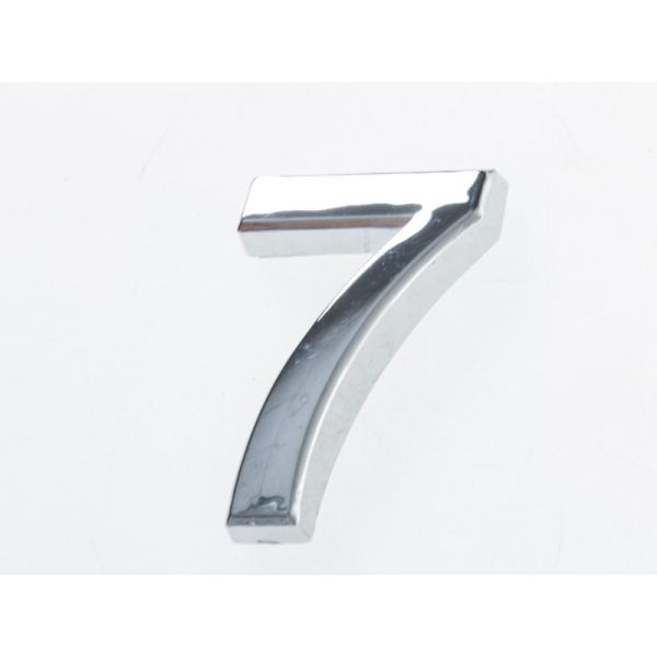 3.5CM 数字 ナンバー エンブレム ステッカー シール シルバー#7