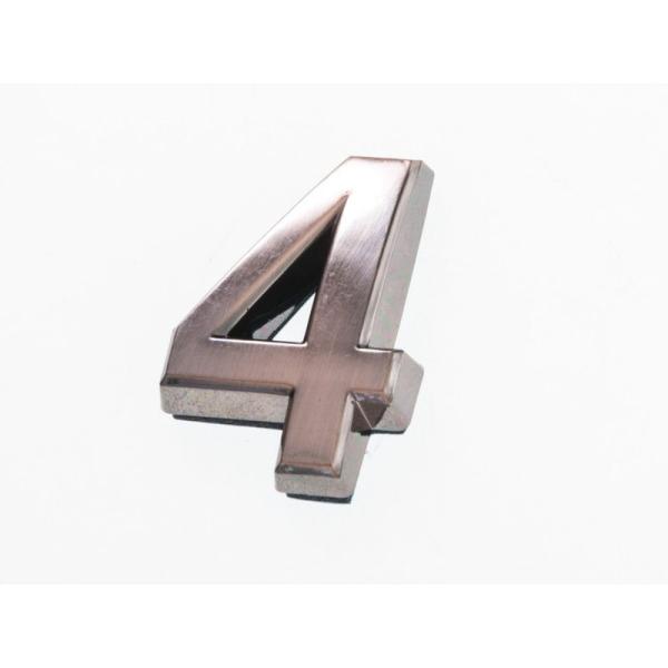 3.5CM 数字 ナンバー エンブレム ステッカー シール 真鍮色#4