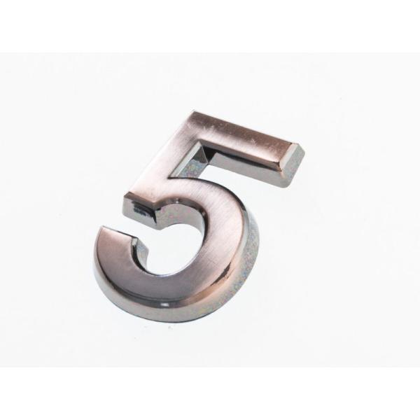 3.5CM 数字 ナンバー エンブレム ステッカー シール 真鍮色#5