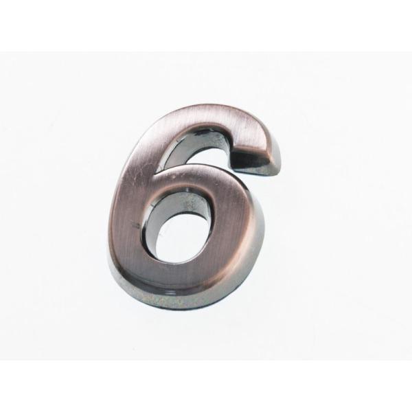3.5CM 数字 ナンバー エンブレム ステッカー シール 真鍮色#6