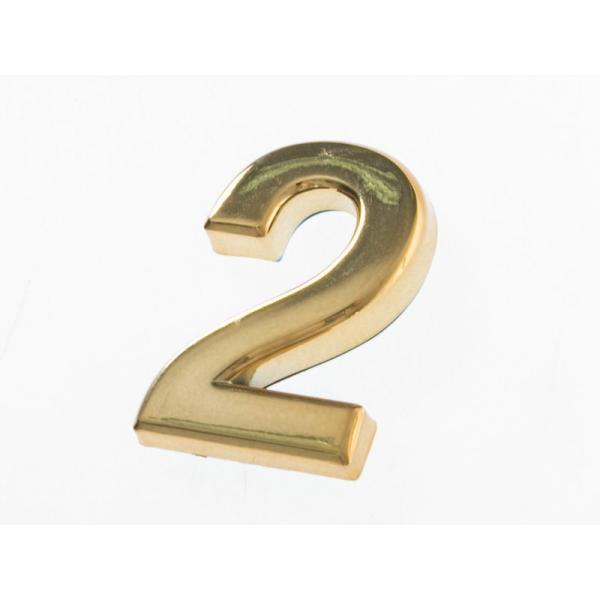 3.5CM 数字 ナンバー エンブレム ステッカー シール ゴールド#2