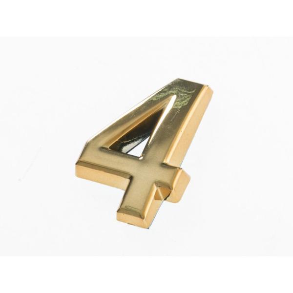 3.5CM 数字 ナンバー エンブレム ステッカー シール ゴールド#4