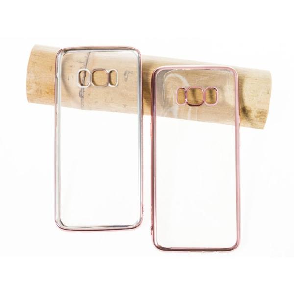 SAMSUNG GALAXY S8 SC-02J SCV36用 メッキ調 バンパー TPU保護ケース...