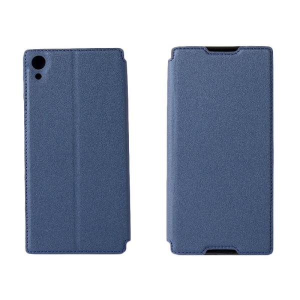 SONY XPERIA XA1 UTLTRA手帳式 横開き カード収納 スタンド 保護ケース#ブルー
