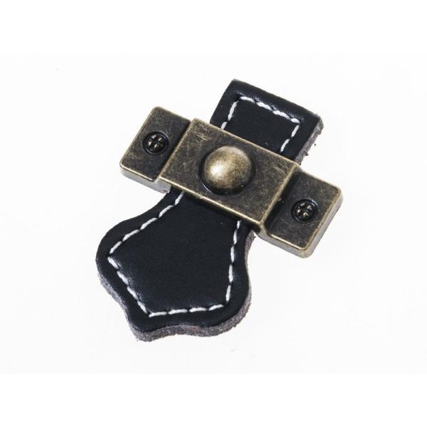 生活雑貨 インテリアグッズ 引き出しなど 家具用 レトロ風 合成革 つまみ 取っ手#ブラック