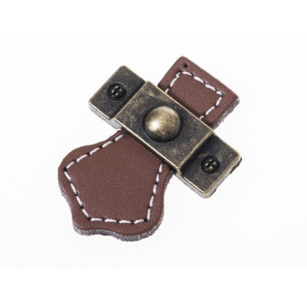 生活雑貨 インテリアグッズ 引き出しなど 家具用 レトロ風 合成革 つまみ 取っ手#ブラウン