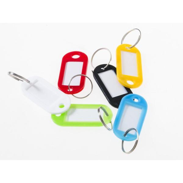 生活雑貨 オフィス用品 キーホルダー キーリング ネームタグ 名札 タグ 3個入り#ホワイト