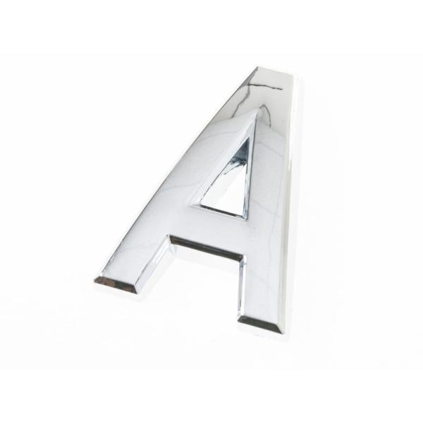 5CM 英字 アルファベット エンブレム ステッカー シール シルバー#A