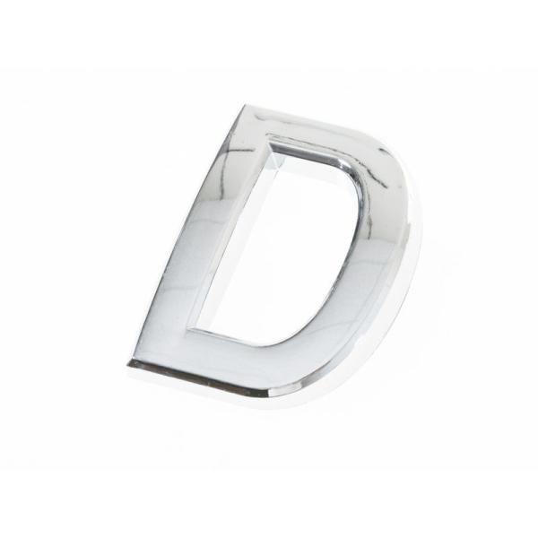 5CM 英字 アルファベット エンブレム ステッカー シール シルバー#D