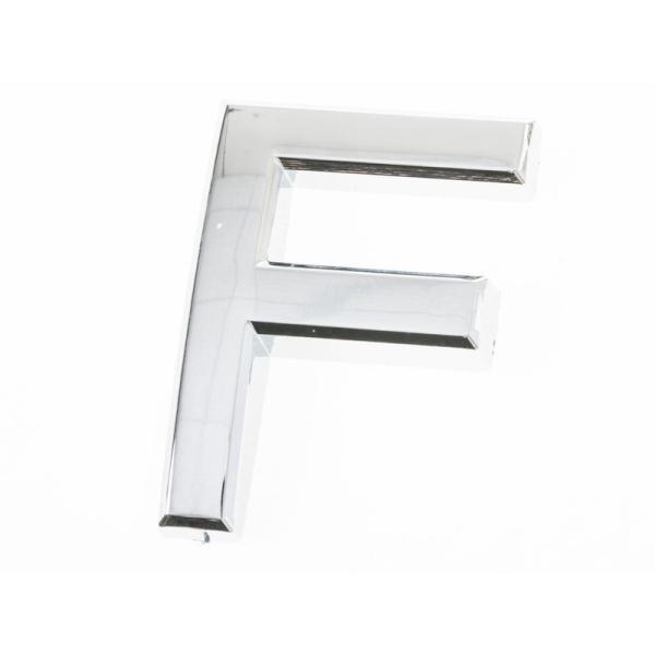 5CM 英字 アルファベット エンブレム ステッカー シール シルバー#F
