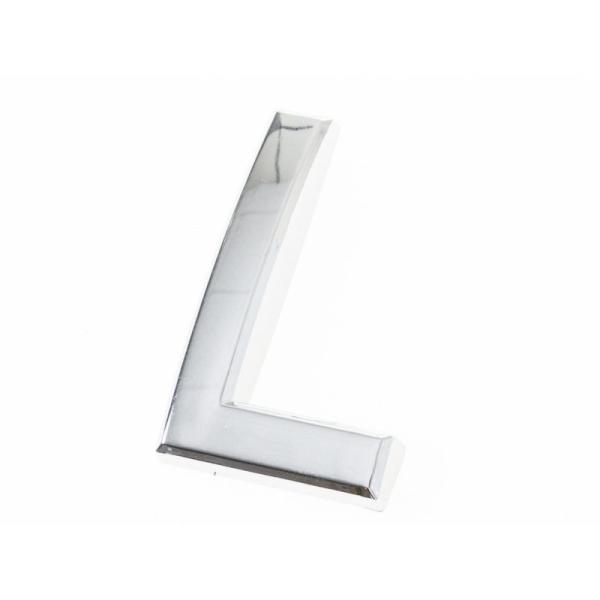 5CM 英字 アルファベット エンブレム ステッカー シール シルバー#L