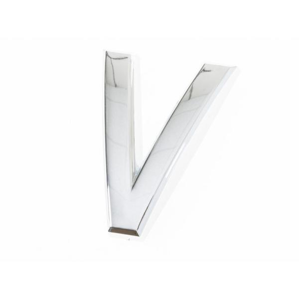 5CM 英字 アルファベット エンブレム ステッカー シール シルバー#V