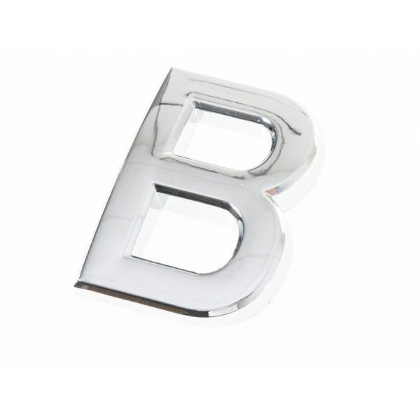 7CM 英字 アルファベット エンブレム ステッカー シール シルバー#B