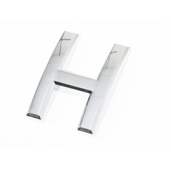 7CM 英字 アルファベット エンブレム ステッカー シール シルバー#H