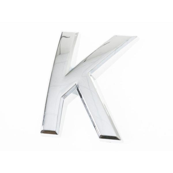 7CM 英字 アルファベット エンブレム ステッカー シール シルバー#K