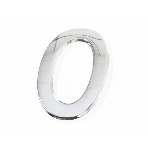 7CM 英字 アルファベット エンブレム ステッカー シール シルバー#O