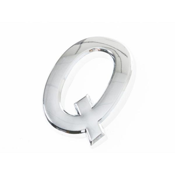 7CM 英字 アルファベット エンブレム ステッカー シール シルバー#Q