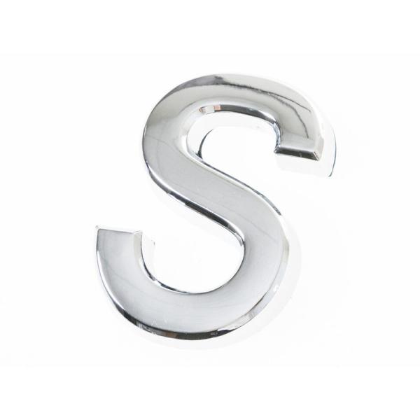 7CM 英字 アルファベット エンブレム ステッカー シール シルバー#S