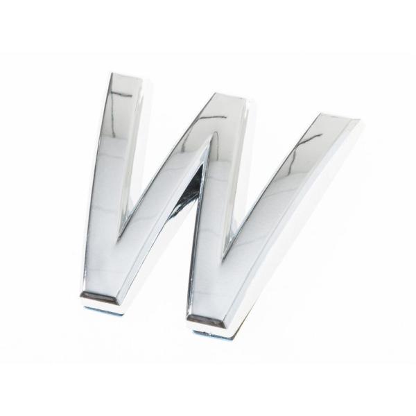 7CM 英字 アルファベット エンブレム ステッカー シール シルバー#W