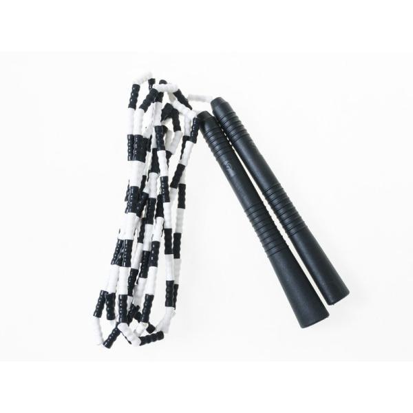 スポーツ 運動 遊び 大人 子ども 縄跳び ジャンプロープ 飾り付き カラフル 260CM#ブラック...