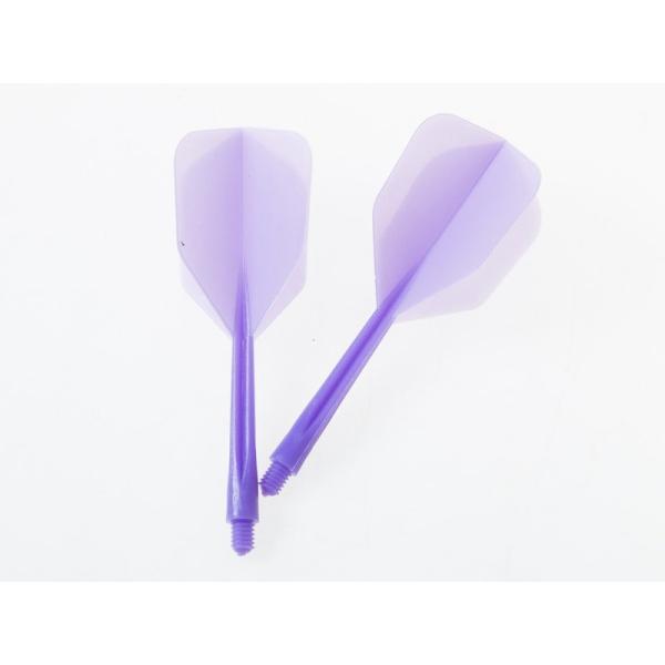 ゲーム ダーツ用 交換パーツ ソフト 2BA 一体成型シャフト+フライト 3本入り#クリアパープル