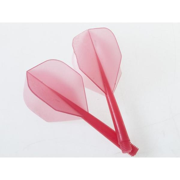 ゲーム 6MMダーツ用 交換パーツ ソフト 一体成型シャフト+フライト 3本入り#クリアレッド