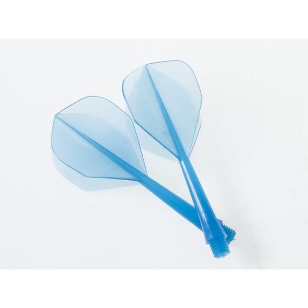 ゲーム 6MMダーツ用 交換パーツ ソフト 一体成型シャフト+フライト 3本入り#クリアブルー