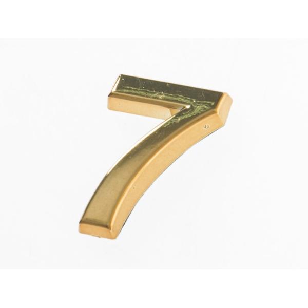 5CM 数字 ナンバー エンブレム ステッカー シール ゴールド#7