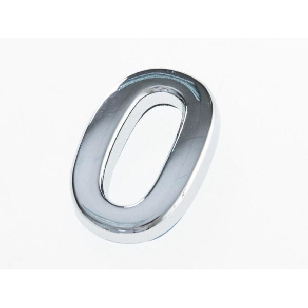 7CM 数字 ナンバー エンブレム ステッカー シール シルバー#0