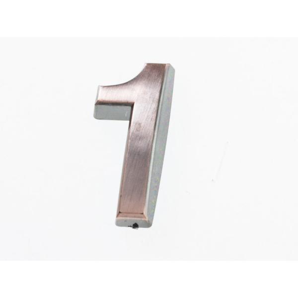 7CM 数字 ナンバー エンブレム ステッカー シール 真鍮色#1