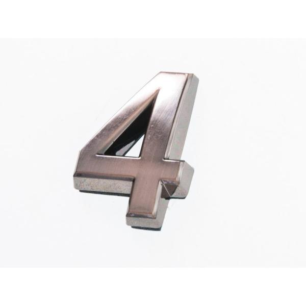 7CM 数字 ナンバー エンブレム ステッカー シール 真鍮色#4