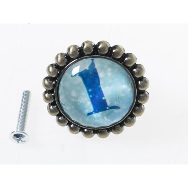 生活雑貨 インテリアグッズ 引き出しなど 家具用 レトロ風 フラワー つまみ 取っ手#数字１