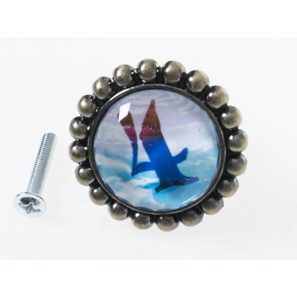 生活雑貨 インテリアグッズ 引き出しなど 家具用 レトロ風 フラワー つまみ 取っ手#数字４