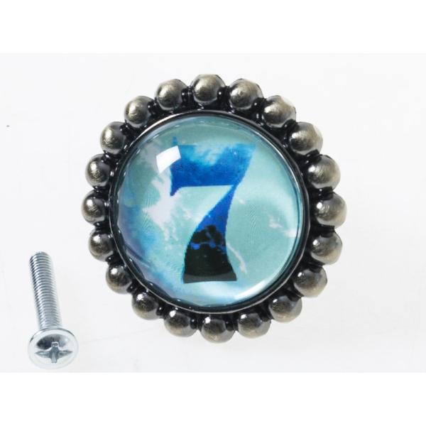 生活雑貨 インテリアグッズ 引き出しなど 家具用 レトロ風 フラワー つまみ 取っ手#数字７