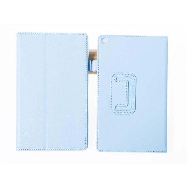 AMAZON KINDLE FIRE HD8 2016用 レイシPUレザー風 スタンドケースカバー#...