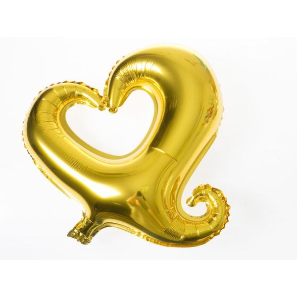 パーティー お祭り イベント デコ バルーン アルミ風船 18インチ 空心ハート模様 3個入#ゴール...