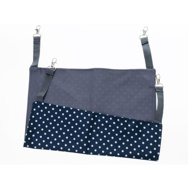 ペット 猫 犬 ハンモック ニャンモック 寝袋 柔らかい 四季兼用 Lサイズ#ドット×ブルー