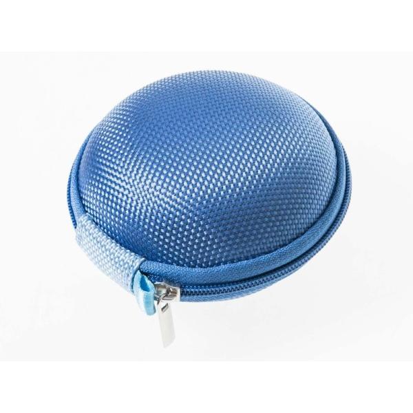 小物収納 マカロン風 イヤホン ケーブル 充電器収納 収納ケース キャリーバッグ Lサイズ#ブルー