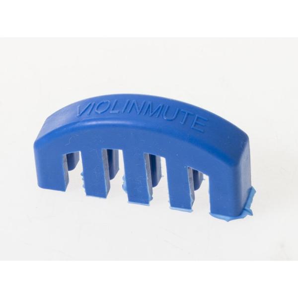バイオリン用 ゴム製 コムタイプ ミュート 消音器 弱音器#ブルー