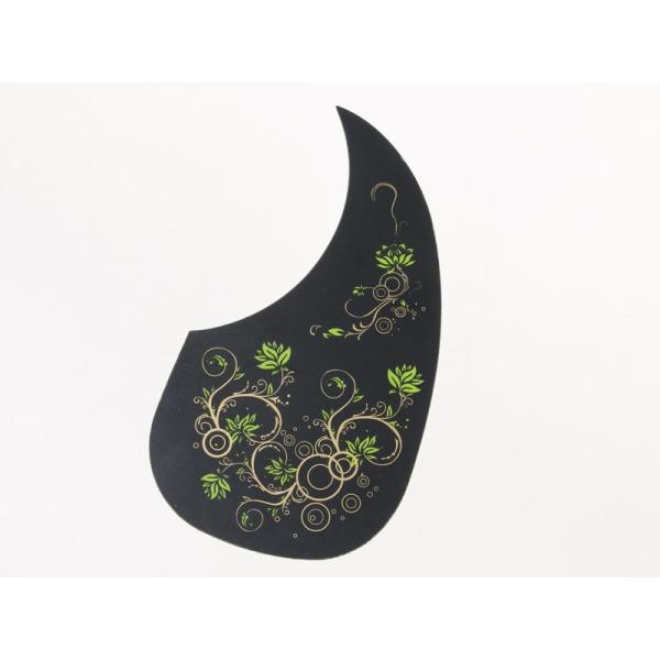 ギター アコギ専用 40 41インチ ピックガード デコステッカー シール#ブラックフラワー