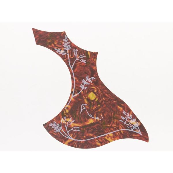 ギター アコギ専用 40 41インチ ピックガード デコステッカー シール#カラー花+鳥