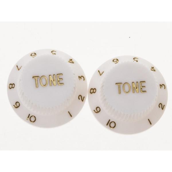 エレキギター 交換用 ボタン TONE 2個セット#ホワイト