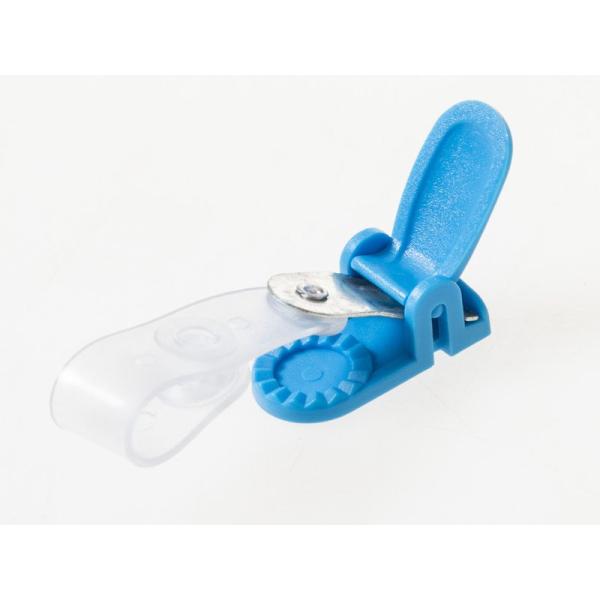 汎用 ポケットクリップ IDカードネーム 名札ケースなど 3個入#エメラルドブルー