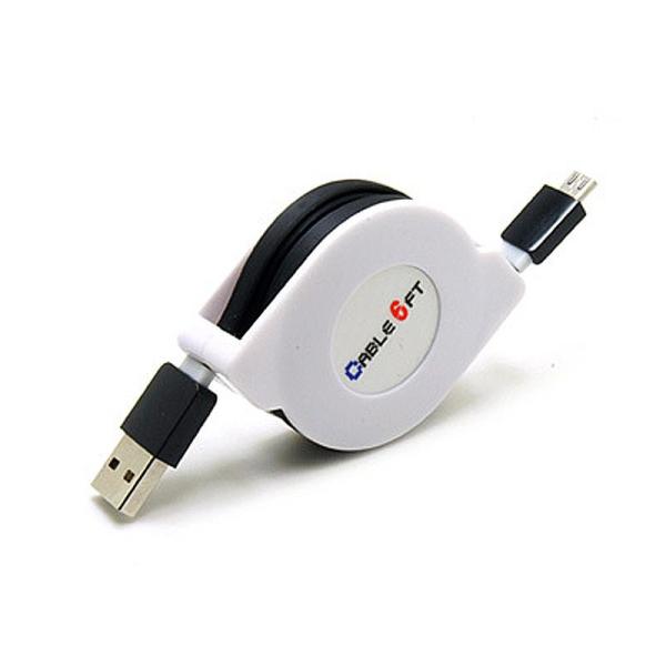 USBケーブル 巻き取り 伸縮タイプ MICRO USB TO USB 充電 データ転送 カラフル ...