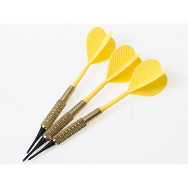 ゲーム 16G デジタルダーツ 電子ダーツ 4.5MMティップ ソフトダーツ 3本入#イエロー