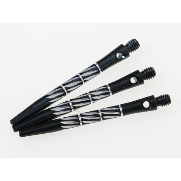 ダーツ用 交換パーツ 2BA 48MM アルミ製 シャフト 3本入#ブラック